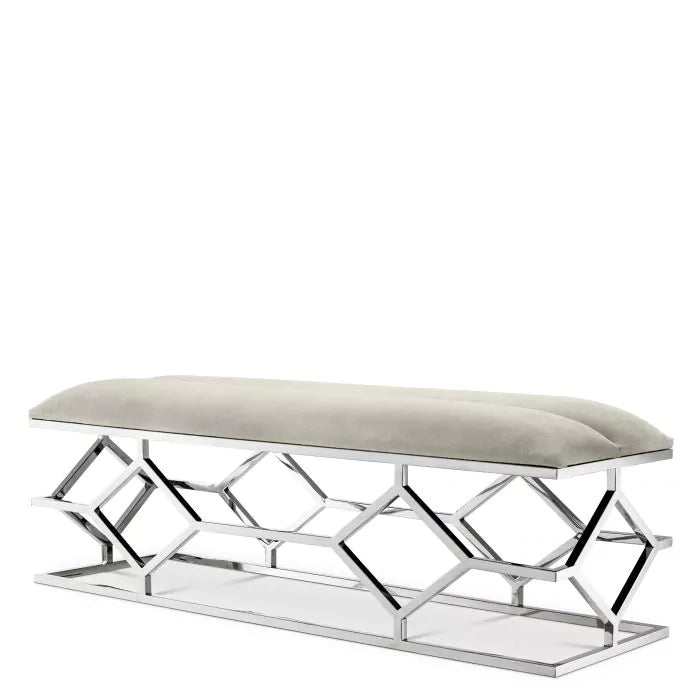 Bancă Trellis Pebble Grey 112309, Eichholtz